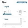 BOUMVID Screw-in Nut M6 x 10, Pack of 10 Screw