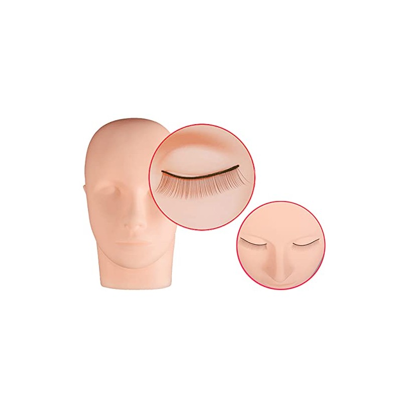 Practice Mannequin Head/Makeup Practice Eyelash ekusute・a-tomeiku・ Face Points