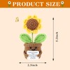 Tmtains Positive Sunflower Crochet Emotional Support Sunflower Mini Cute Handmade