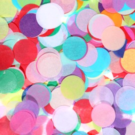 Confetti Paper, 5000 Pcs 1 Inch Multicolor Round Table Confetti Rainbow Tissue Paper Circles for DIY Crafts Scrapbooking Birthday Wedding Party Festival Decoration
