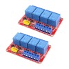 AEDIKO 2pcs Relay Module 24V Relay Board Shield 4 Channel