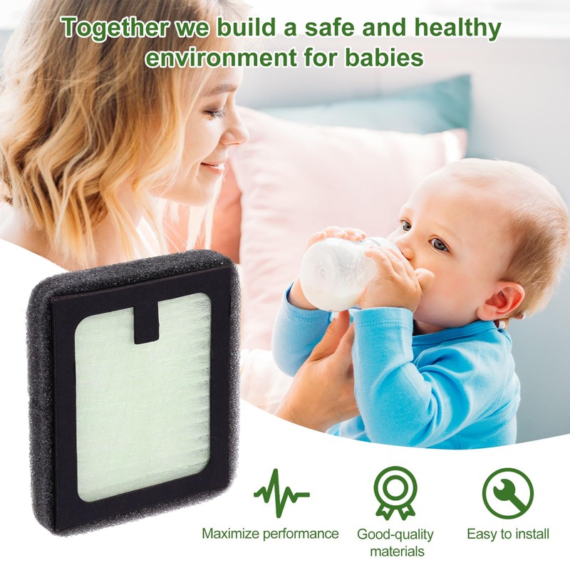 lasuroa 4pcs HEPA Filter Replacement Compatible with Baby Brezza Bottle