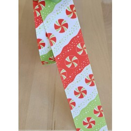 Unbranded 3/8, 5/8, 7/8 & 1.5" (1 YD) Candy Cane Christmas Ribbon Peppermint Candy - 1.5 inch