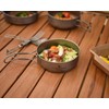 Boundless Voyage Titanium Pot Pan Set with Folding Handles Outdoor