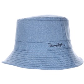 Panama Jack Denim Bucket Sun Hat - 2 1/2" Shapeable Brim (Light Denim)