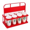 Bodaon 8 Cup Drink Carrier with Handle, Plastic Cup Carriers