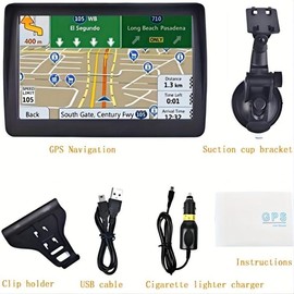 7-Inch High-Definition Touchscreen Truck Navigator - Advanced GPS for Trucks with Entertainment, RDS Traffic Updates, 256MB+8GB System Navigation, and Lane Guidance GPS