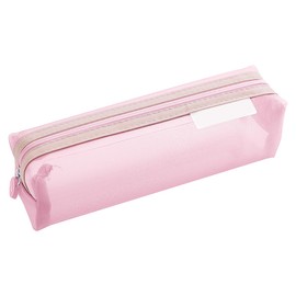 Lotsdonxia 1 Transparent Pencil Case with A Clear Zipper: Perfect for Exam Use, Organizing Office Supplies, and Storing Cosmetics（Pink）