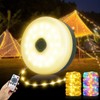 Camping String Lights 33ft 100LED, 4 in 1 Rechargeable 100LED