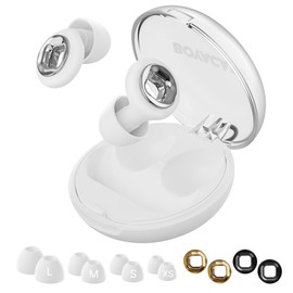 Ear Plugs for Sleeping Noise Cancelling, 45dB Reusable Earplugs for Noise Reduction, Hearing Protection Ear Plugs with 8 Ear Tips, Soft Silicone Earplugs for Sleep, Concerts, Snoring, Study (White)