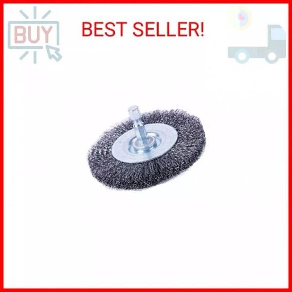 Forney 72792 Wire Wheel, Fine Crimped with 1/4" Shank, 3"