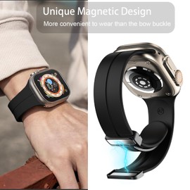 Lamshaw Compatible for Atari 2600 Smartwatch Bands, Quick Release Soft Silicone Sport Wristband Replacement Straps Compatible for Atari 2600 Smartwatch (Black)