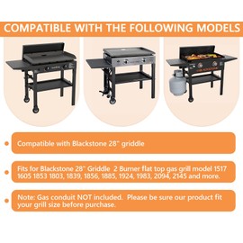 Griddle Burner Control Valve for Blackstone 28 Inch Gas Griddle 1517 1605 1885 1853 1924,Tabletop Griddle Grill Gas Valve for Blackstone Burner Grill Replacement Parts for Blackstone Accessories, 2PCS