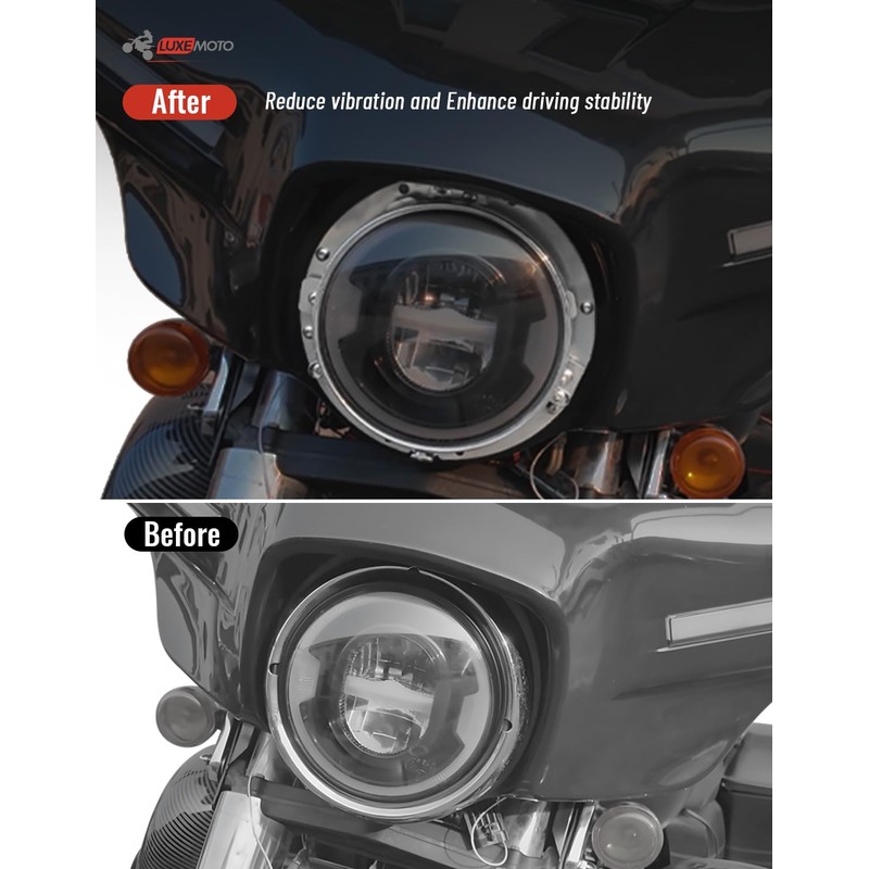 7 Inch Round Headlight Bracket for Harley, Chrome Motocycle Headlight