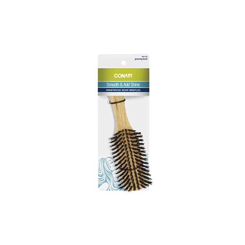 Conair Wood Flair Brush with Mixed Boar Bristles (Pack of