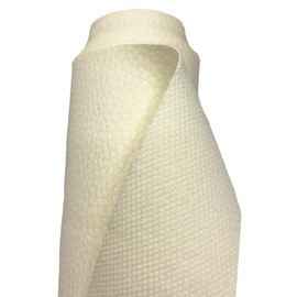 A-Express Grained Faux Leather Fabric Waterproof Heavy Duty Leatherette Vinyl Leathercloth Upholstery Textured Material - Cream Half Metre 50cm x 140cm