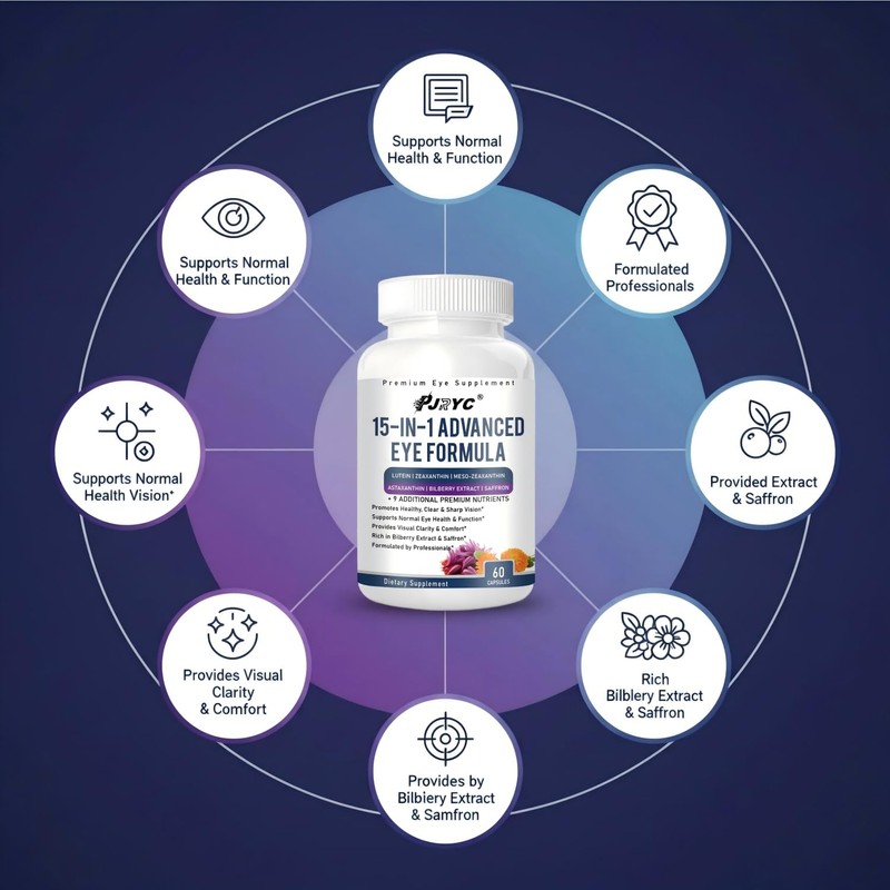15 in 1 Advanced Eye Formula, with 3 Carotenoids, Lutein,120