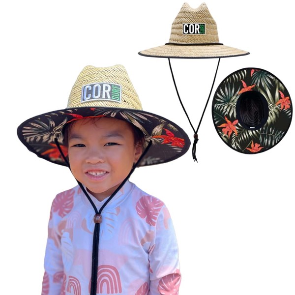 COR Surf Kids Straw Hat Summer Beach Hat for Boys