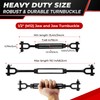 [Premium] 2 Pack 1/2”x13.4” Heavy Duty Jaw and Jaw Turnbuckle,