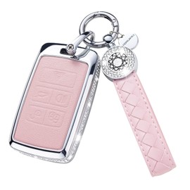 SHANGHONG for Land Rover Key Fob Cover with Keychain, Model2-pink, model2-pink