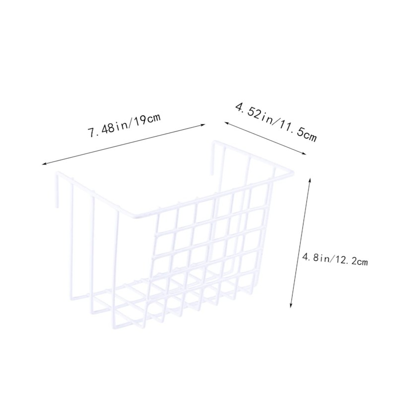 Kisangel White Iron Mesh Storage Basket Collapsible Picnic Basket Easy