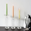 Marvala Crystal Candelabra Set, Dual-Sided Candle Holder Reversible for Taper,