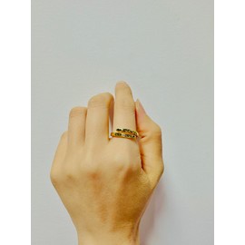 IMINI I am Enough Inspirational Ring for Women Girls Men Sterling Silver Band Encouragement Statement Rings Wrap Open Ring Adjustable Finger Bands (Gold)