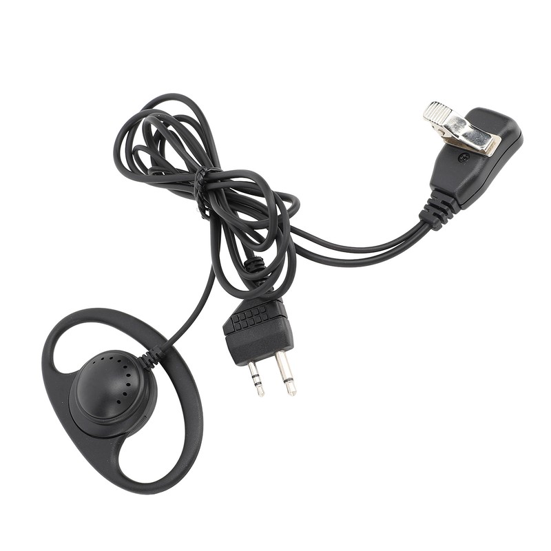 2 Way Radio Earpiece 2 Pin Plug D Shape Security