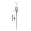 Chrome Wall Sconce Light Fixture, Indoor Glass Bathroom Sconce Wall