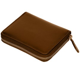 FIANA FASHIONS Credit Card Holder for Women Men with Zipper RFID Blocking Mini Wallet Purse Small Id Compact Slim Accordion Card Case