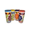 Mi Pueblo 4 Mexican Clay Cups, Flower Design, Clay Party