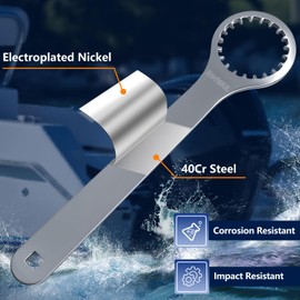 EVRBUL Fuel Filter Water Cup Separator Wrench Tool Compatible with Yamaha 4-Strokes 150 to 350 HP (Serial Number 0406) F150-F350 2.6L and 3.3L 2006 to current Replace#:YB-ACC04 18-79815