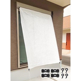 Sun Shade (6.6 x 6.6 ft (2 x 2 m), White, Can be cut to your desired size, Lightweight