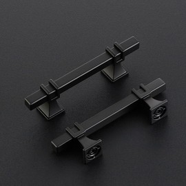 Ravinte Decor 15 Pack Cabinet Handles 3 inch Hole Center Black Cabinet Pulls, Kitchen Cabinet Handles for Dresser Drawers Pulls, Matte Black Cabinet Pulls Cabinet Hardware
