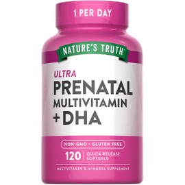 Nature's Truth Prenatal Vitamin for Women | 120 Softgels | Non-GMO & Gluten Free Multivitamin Supplement with DHA and Folic Acid