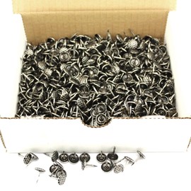 C.S. Osborne 1000 Pcs 7/16" Diameter Honey Comb Old Silver Nail #7210-OSLR Tacks