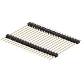 BerryBase 1 x 20 Pin Header for Raspberry Pi, Two Tier and Straight, gpio Stacking Header, Pin Header for Arduino Projects, 1 Row Pin Header for Connection Interface, 38 mm