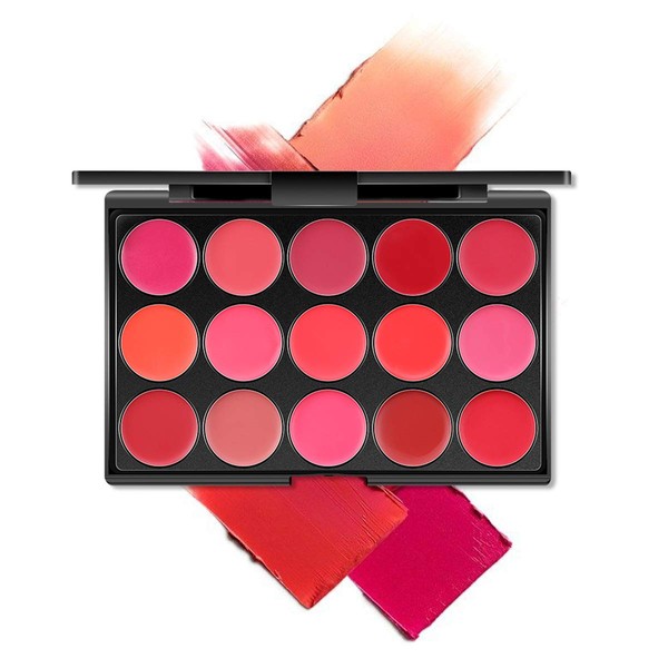 Shogpon 15 Colours Cream Lip Gloss Palette Matte Lipstick Makeup Cosmetic Set Beauty Set - Perfect for Professional and Daily Use