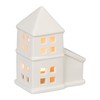 Relaxdays Ceramic Tea Light House, Light House for 1 Tea