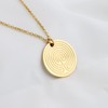 bobauna Labyrinth Disc Pendant Necklace Meditation And Prayer Labyrinth Jewelry