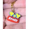 Toy Story Logo Word Charm Gold Zipper Pull & Keychain