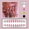 24Pcs Pink White French Tip Press on Nails Almond Medium