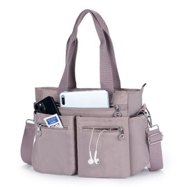 CALUOMATT Tote Bag for Women Hobo Handbags Canvas Bags Crossbody Bag for Women Multi Compartment Bags -Purple