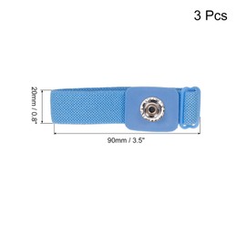 QUARKZMAN ESD Antistatic Wrist Strap 3.5 Inch Buckle Adjustable Antistatic Bracelet for Computer Electronics Repair Light Blue Pack of 3