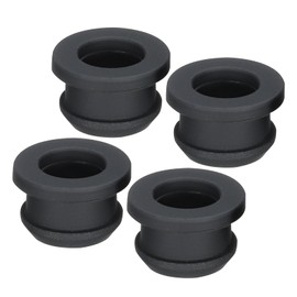 QUARKZMAN 4pcs Snap Rubber Grommet Connector Mounting Diameter 12.5mm ID 9.5mm Seal Anti Scratch for Electrical Box Cable Tube Black