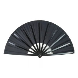 Oriental Abanico Pericón Grande Artístico, Color Blanco, 10 Piezas