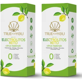 Electrolitos sin Azúcar, Hidratación en Polvo, Fórmula Premium con Minerales Escenciales y Minerales Traza. Keto, Paleo y Vegano, Paquete de 7 Sobres, Cada uno con 1 Porcion de 6.5 Gramos. (Limonada/Limonada, 2Pack)