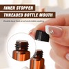 TOPWEL 100pcs (1/4 dram) 1ml Amber Glass Essential Oil Bottle