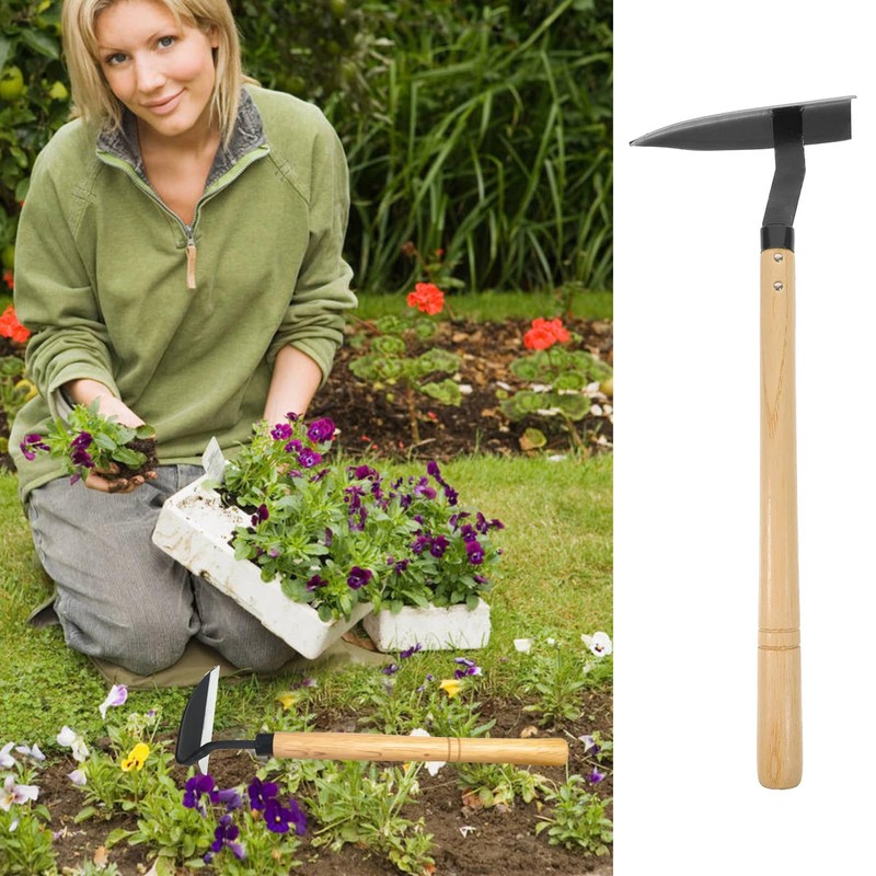XdealCozyxc Japanese Style Razor Hoe Gardening Tool, Hand Hoe Garden