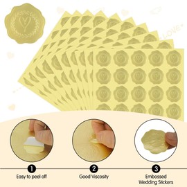 250pcs Envelope Seal Stickers,Envelope Stickers,Gold Heart Stickers,Envelope Seal Stickers,Heart Stickers,Wedding Stickers,Wax Seal Stickers,Heart Stamp,Sealing Sticker,Envelopes Seal,Wedding Sticker